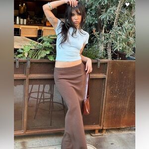 Princess Polly Jodie Maxi Skirt Brown